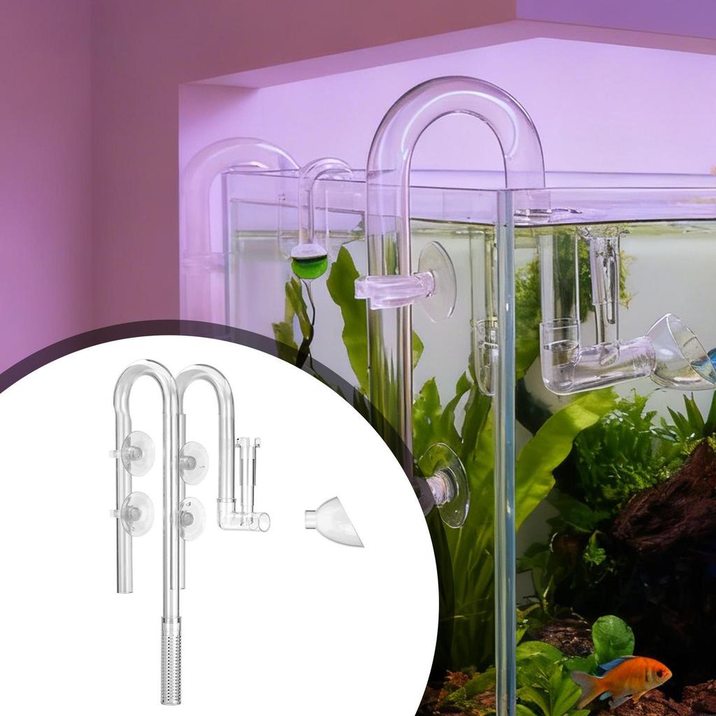 Lily Pipe Inflow Outflow Set Fish Tank Filter Accessories Sturdy Replacement Clear