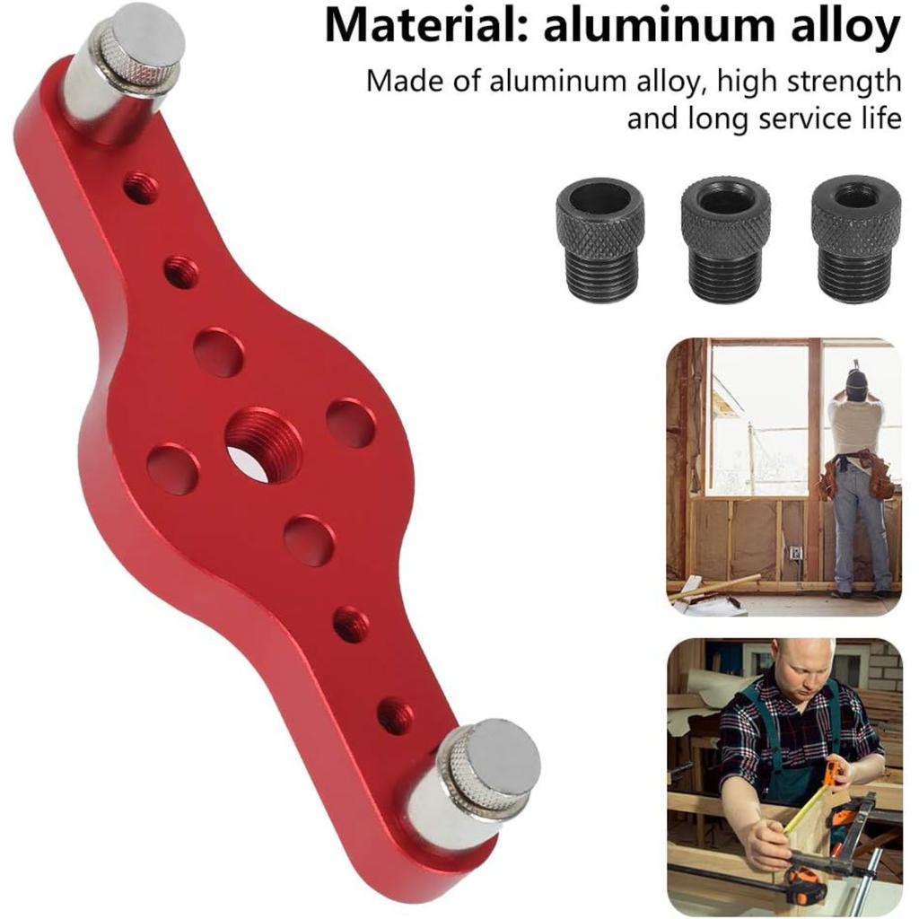Vertical Pocket Jig Hole Woodworking Doweling Jig Kit Self Centering Drill Guide Wood Hole Punch Positioner Locator Kit 6/8/10mm