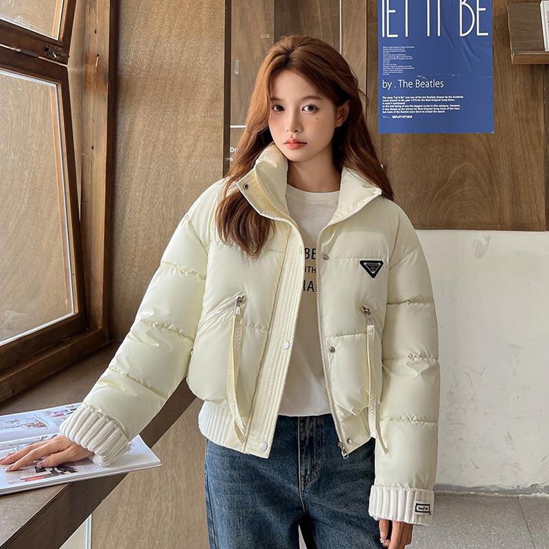 New Stand-up Collar Jacket Short Down Cotton Clothes Women's Winter Small Thickened Bread Clothes Jacket Trendy