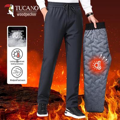 Men's High-Waist Straight Goose Down Pants