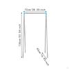 Clothing Rack Foldable Stainless Steel Portable for Interiors And Camping