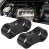 Qiilu [2pcs] AN6 Hose Separator Clamp Fitting Adapter Bracket Aluminum Alloy Universal (Black)