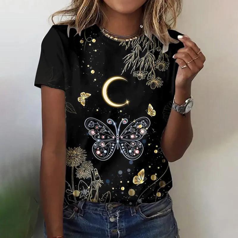 Fashion Versatile Women's Top Comfortable Crew Neck Short Sleeve Daily T-Shirts Women’s