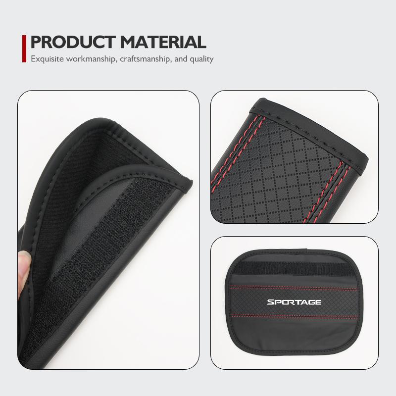 ASP1  Car Seat Belt Cushion Safety Belt Shoulder Protector Pad For KIA Sportage Rio Ceed Niro Soul Stonic Proceed Sorento