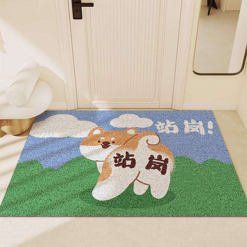 

Entry Pvc Chaichai Creative Entry Door Mat for Rental House Dirt Silk Ring Household Entry Door Mat 40 * 60CM [crystal velvet cannot be cut]