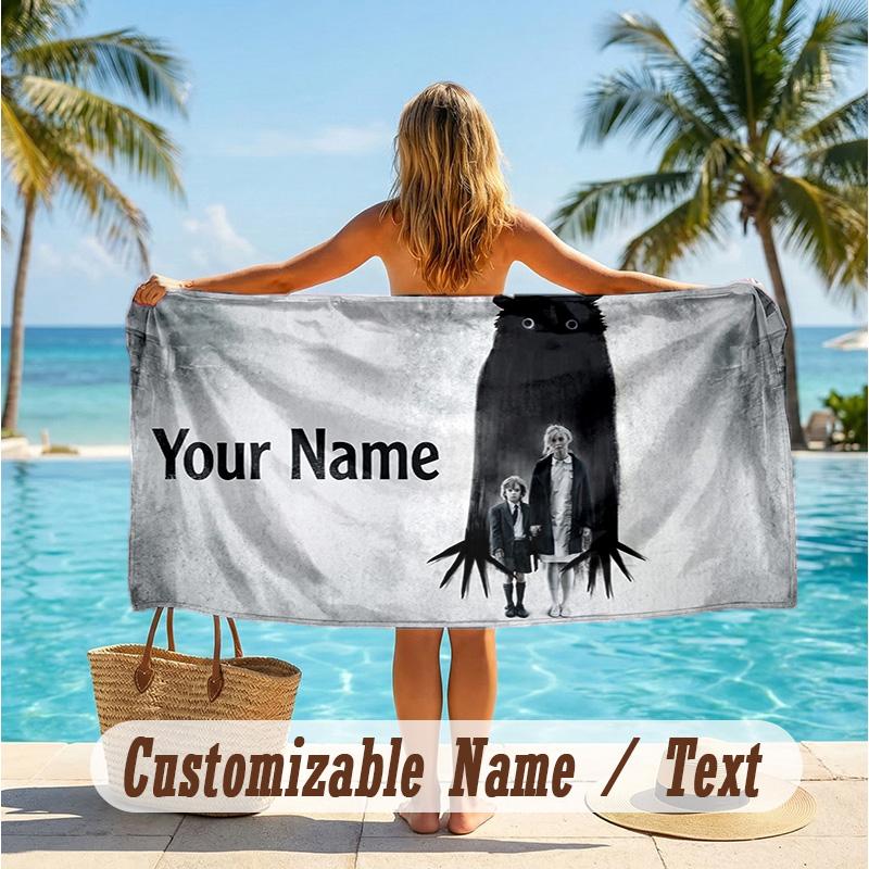 Custom Text Beach Towel, Soft Absorbent Swimming Multi-use TowelThe Babadook