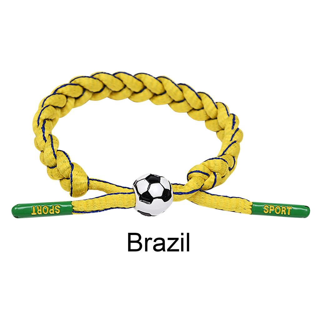 Football Team Fan Support Identification Woven Bracelet