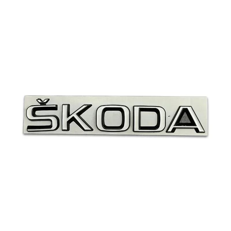 Car Sticker 2025 New Metal for Skoda Logo VRS Yeti Octavia Kamiq Kodiaq Karoq Superb Fabia Rapid Car Logo Stickers Rear Trunk Em
