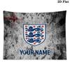 Custom Name England national team Printed Tapestry – Wall Hanging for Bedrooms, Dorms, and Home Decor
