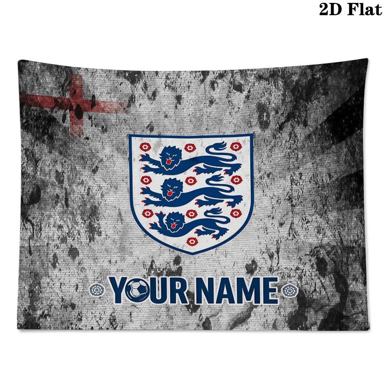 Custom Name England national team Printed Tapestry – Wall Hanging for Bedrooms, Dorms, and Home Decor