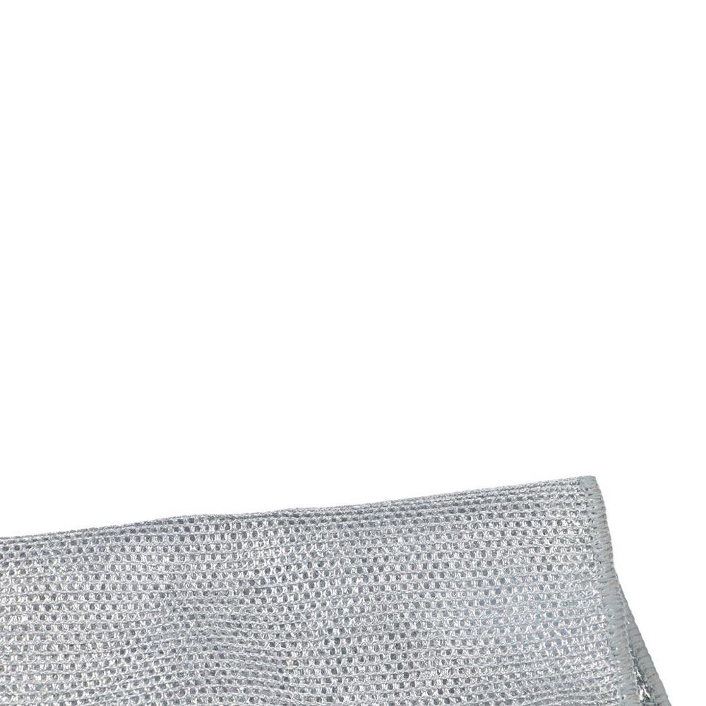 6pcs Double Layer Steel Wire Cleaning Cloths Silver Dishes Cleaning Rags Dish Towels Pot