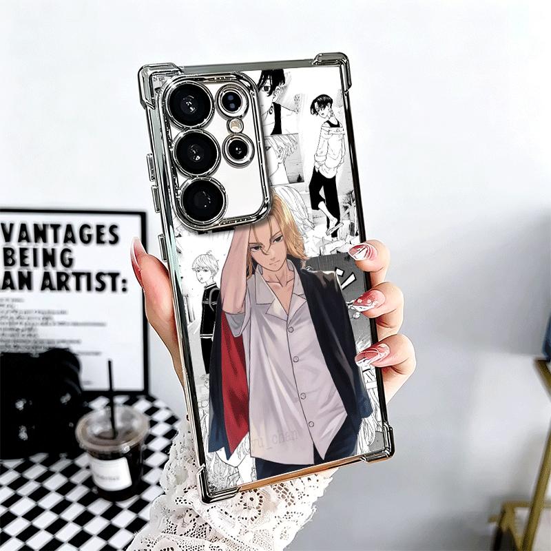 Tokyo Revengers Anime Weiche Handyhülle Für Samsung Galaxy S26 Ultra S25 Edge S24 FE S23 Plus S22 S21 + S20 Galvanisiert Anti-Fall Schutzhülle