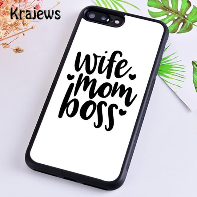 Krajews Super Wife Boss Mom Phone Case Cover For iPhone 17 Air 16 15 14 Plus 11 12 13 Pro Max Coque Fundas