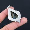 Pear Labradorite Stone Third Eye Chakra Bezel Sister New Pendant Sterling Silver