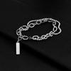 Chain Spring Buckle Bracelet Fashion Ins Neutral Fengshui Bracelet Men and Women  Bracelet
