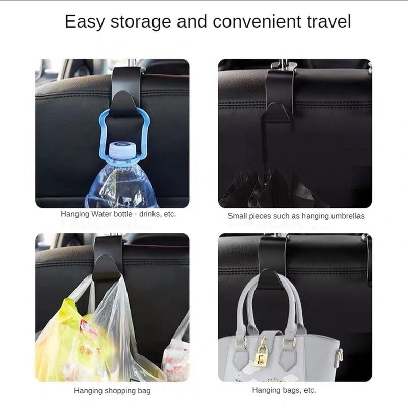 Universal Car Headrest Back Seat Hook Seat Hanger Vehicle Organizer Holder for Handbags Purses Coats and Grocery Bag