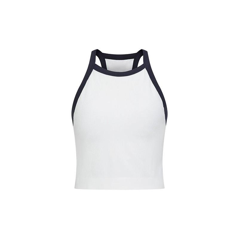 Womens Seamless Knit Tennis Set With Built-in Bra Pad Color-Block Skirt Badminton Outdoor Sports