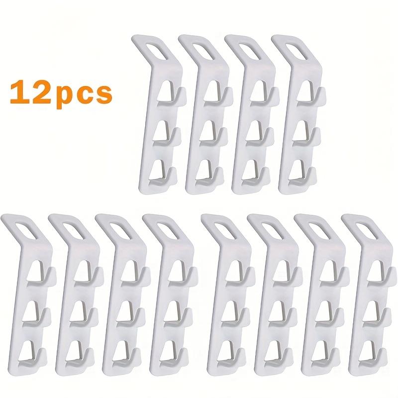 12/8PCS Clothes Hanger Connector Multi-Layer Cascading Clothes Hanger Hooks for Home Multi- Closet Storage Rack