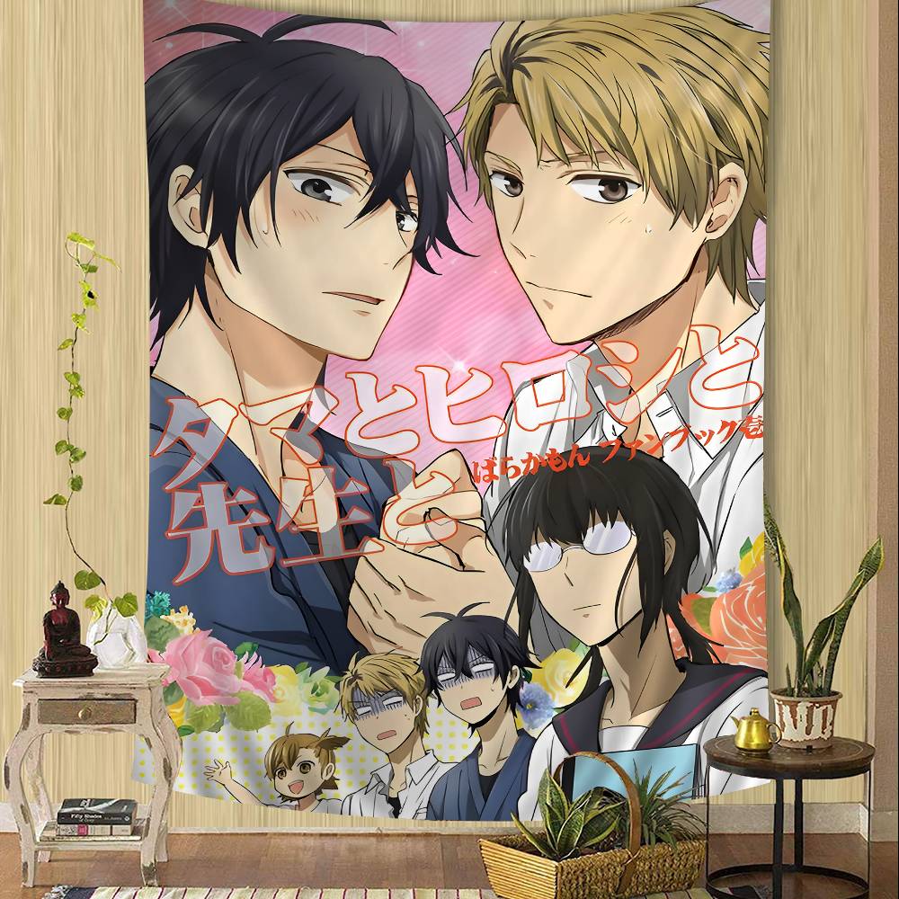 Japanese Anime Barakamon Wall Tapestry Hanging Tarot Hippie Wall Rugs Dorm Wall Hanging Sheets