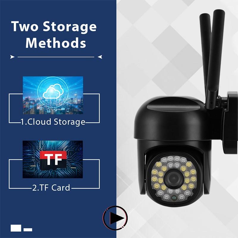 Cheap 1080P 5Ghz&2.4Ghz Wifi Outdoor IP Camera 28Leds Wireless Motion Detection PTZ Camera Full