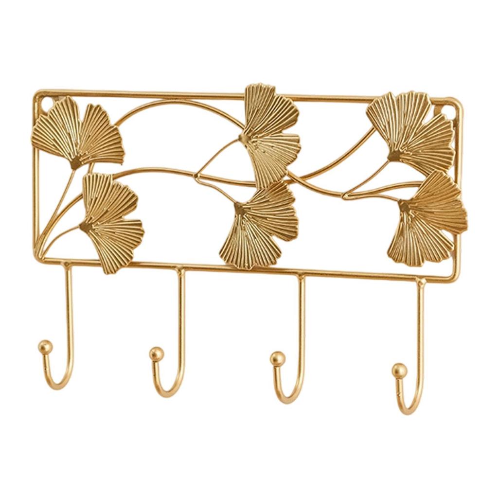Wall Hook Wall Mount Multipurpose Ornament Leaf Design Easy to Install Decorative for Balcony Dorm Garden Bathroom Kitchen