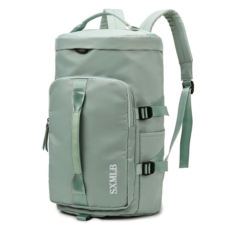 

Travel bag Large capacity multi-function portable backpack Round barrel shoulder backpack Training sports bag зелений