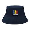 Bucket Hat With Romania Flag Print , Patriotic Men's Hat Simple Lightweight Reversible Beach Hat