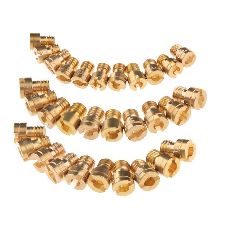 Carburetor Main Jet Copper Injector Nozzle Kit M4 X 0.7 for CVK Main Jet Replacement in Motorcycle Carburetors