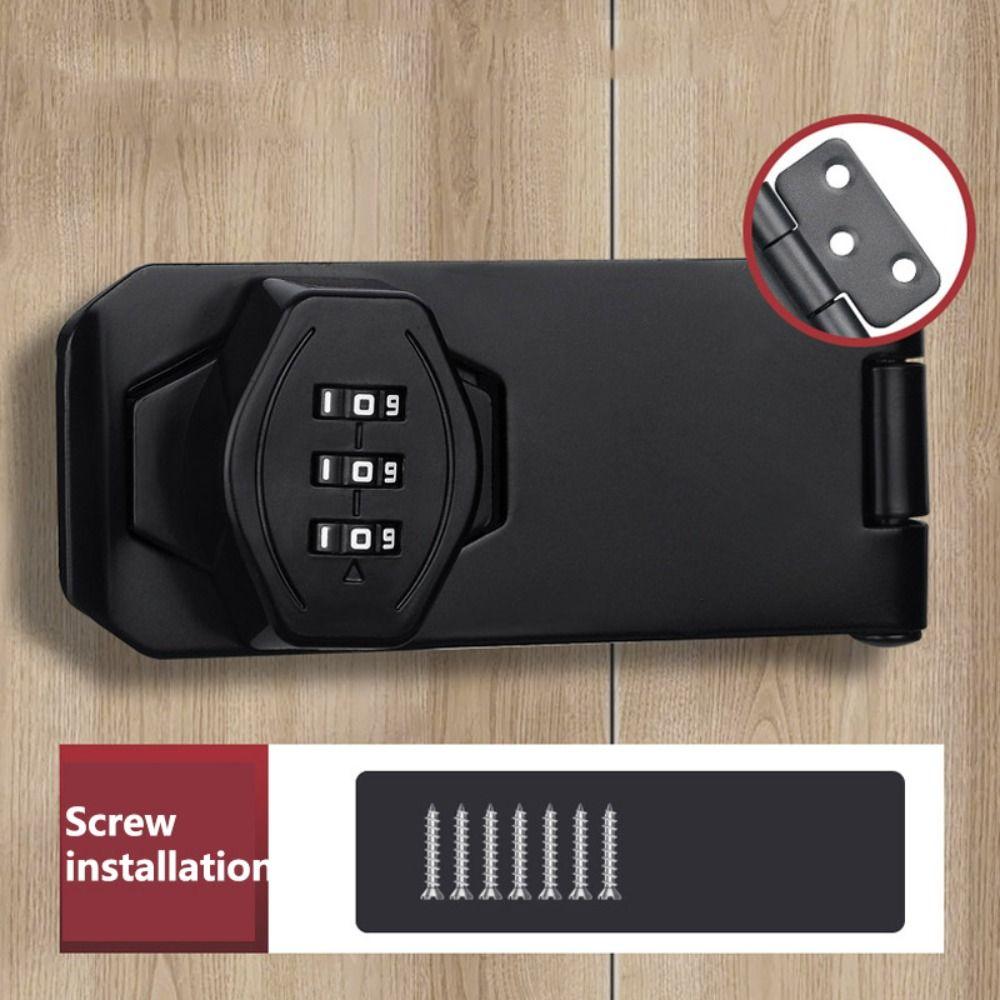 Easy To Install Rotary Hasp Locks Keyless Combination Password Lock Password Door Lock  Household
