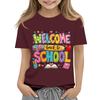 Children's Casual and Fashionable Round-Neck Printed Short-Sleeve Top for Back-to-School