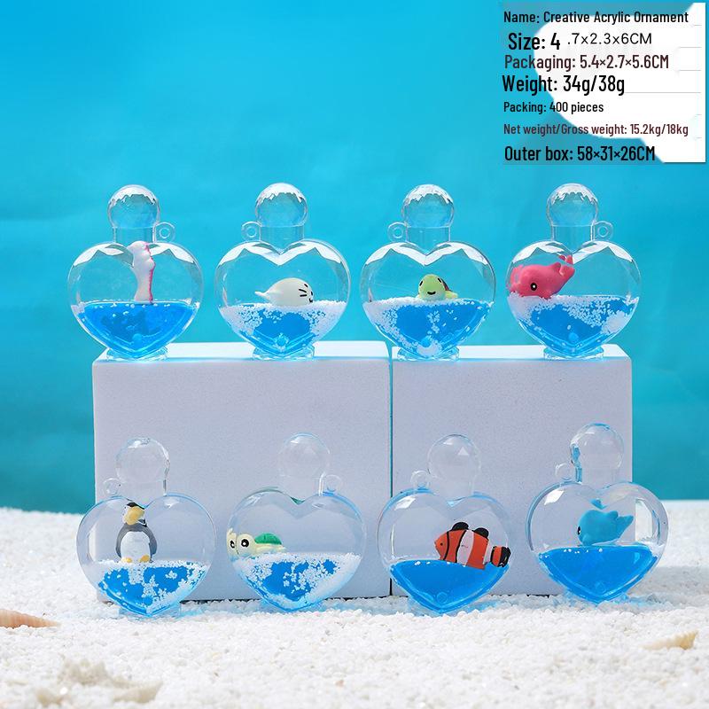 Panda Glitter Liquid Motion Hourglass - Decompression Toy & Acrylic Decoration Gift