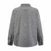 Exklusives Hochwertiges Unisex Kariertes Baumwoll Langarm Lockere Passform Hemd