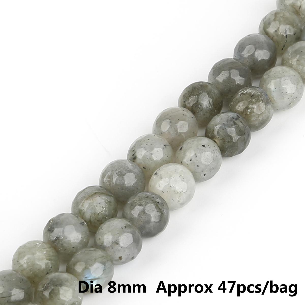 

Натуральные серые граненые бусины из камня-вспышки для изготовления ювелирных изделий, свободные каменные бусины, браслет, ожерелье, оптовая продажа 8mm 47pcs
