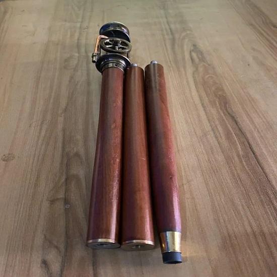 Brass Steampunk Collectible Walking Stick Cane With Model Working Steam Engine