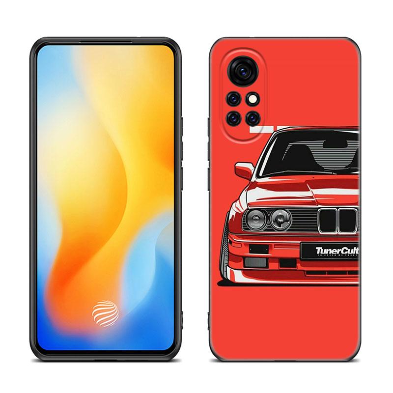 

Чехол для телефона с изображением мультяшного автомобиля и задними фонарями, черный, для Huawei Nova 8 9 10 SE 11 Ultra 12 Pro 7i 8i 11i 11E Y70 Plus Y60 Y61 Y71 Y90 Y91 Huawei Nova Y70