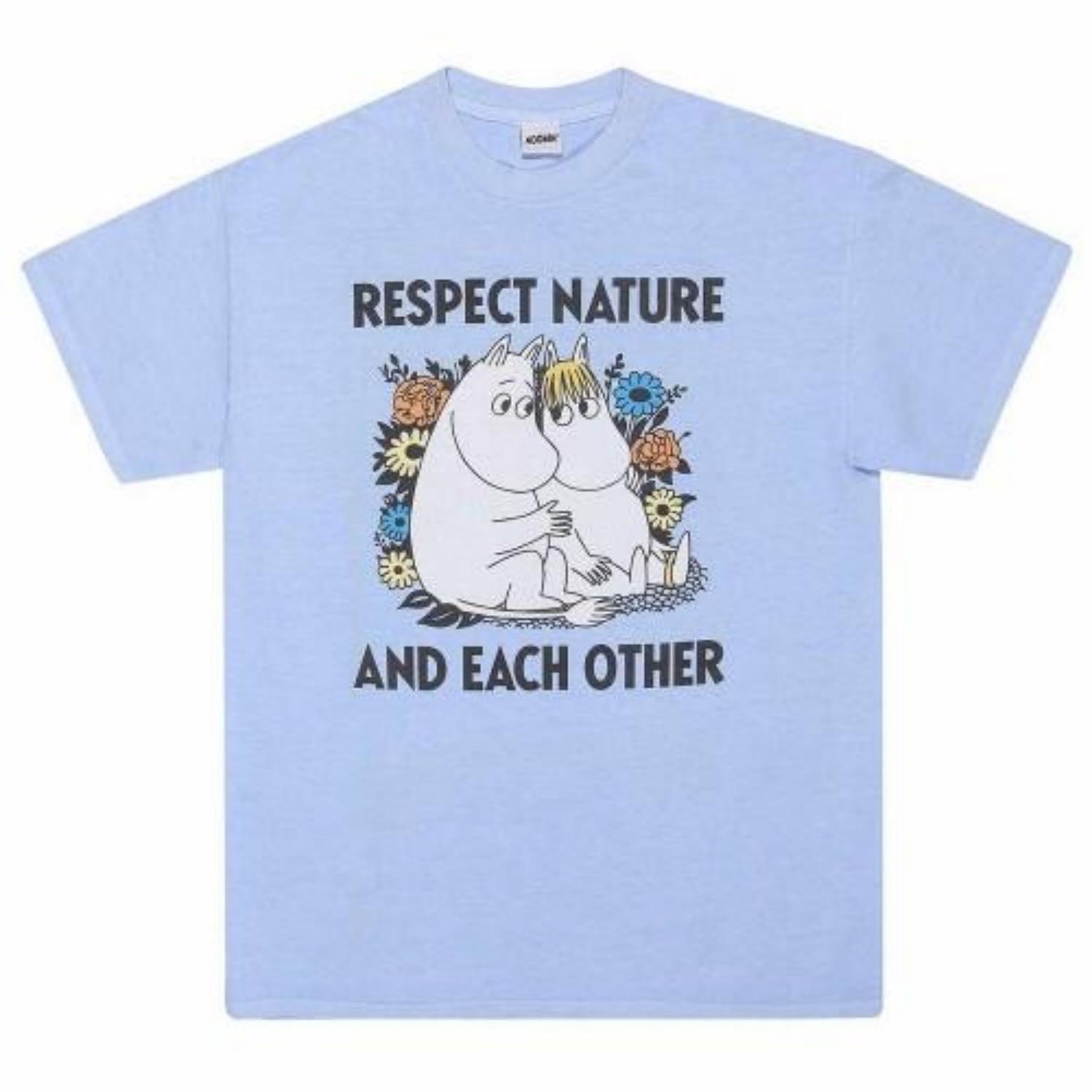 

Унисекс футболка для взрослых MOOMIN «Уважай природу» S чёрный