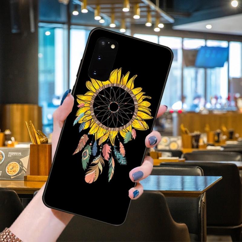 Dreamcatcher Dream Catcher Phone Case For Samsung Galaxy S6 S7 S8 S9 S10 S21 S22 Plus Ultra Soft Black Phone Cover