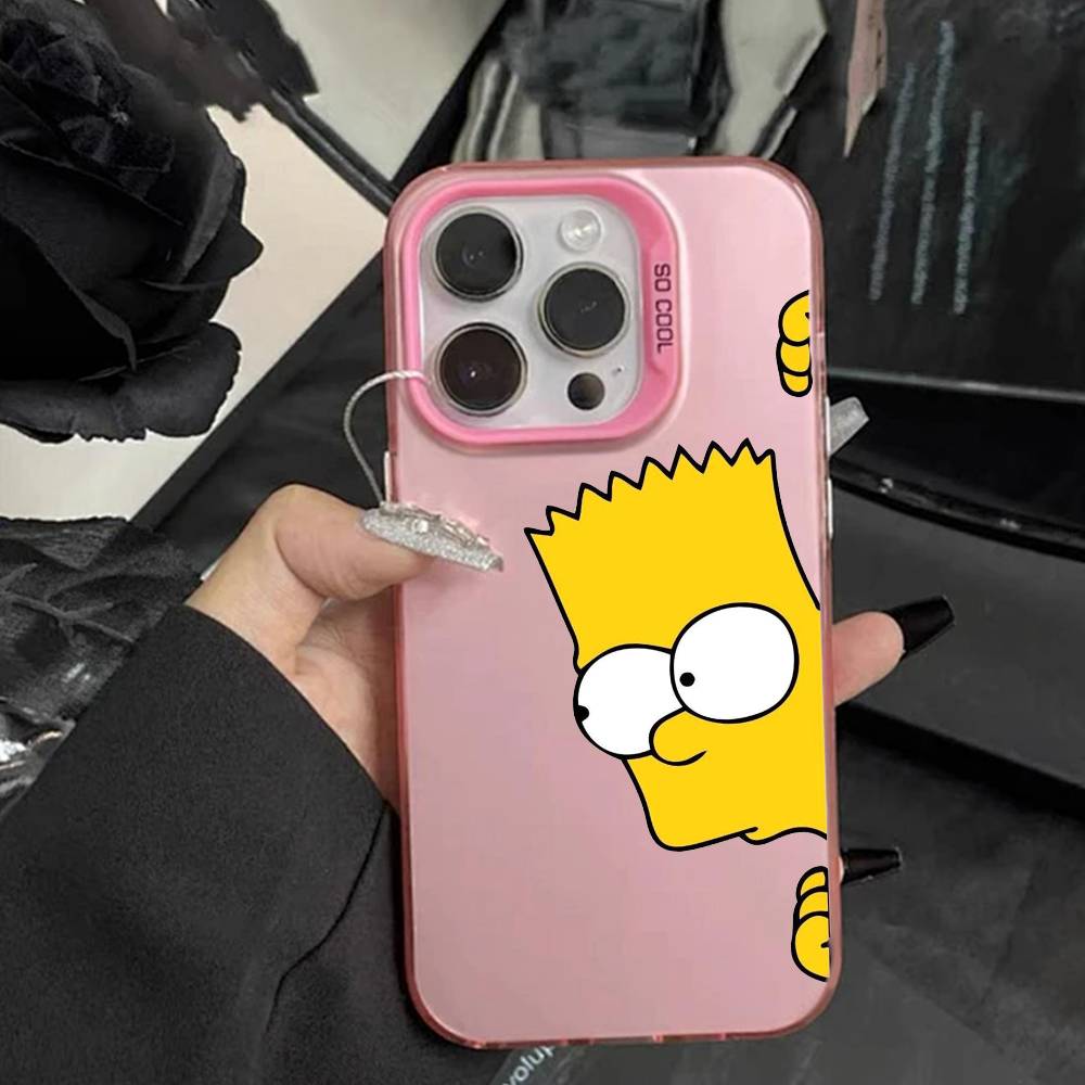 Anime T-The S-Simpsons-s Phone Case For IPhone 16 17 15 14 12 13 Pro Max white Color Shockproof Cover