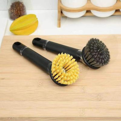Yousheng Dish Brush with Soap Dispenser Pot Brush with Handle Soap Dispensing Kitchen Scrub Brush with Non-Slip Cookware for Dishes Pans Pots Sink