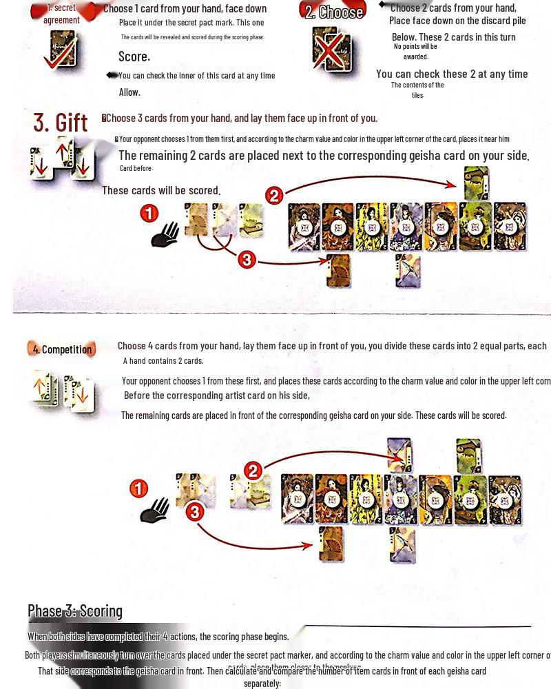 Hanamikoji: Between the Flowers New Edition - Bilingual Chinese/English 2-Player Card Game