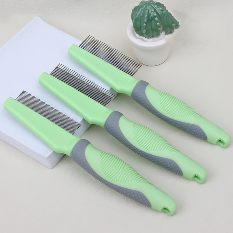 Dog Comb Pet Hair Remover Dense Tooth Cat Hair Comb Dog Grooming Massage Dogs Brush Comfortable Handle Dogs Combs Pet Supplies