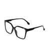 1PCS Square Black Leopard Frame Classic Fashion Clear Glasses for Daily Reading Life Back To School Decoration Black Large Size