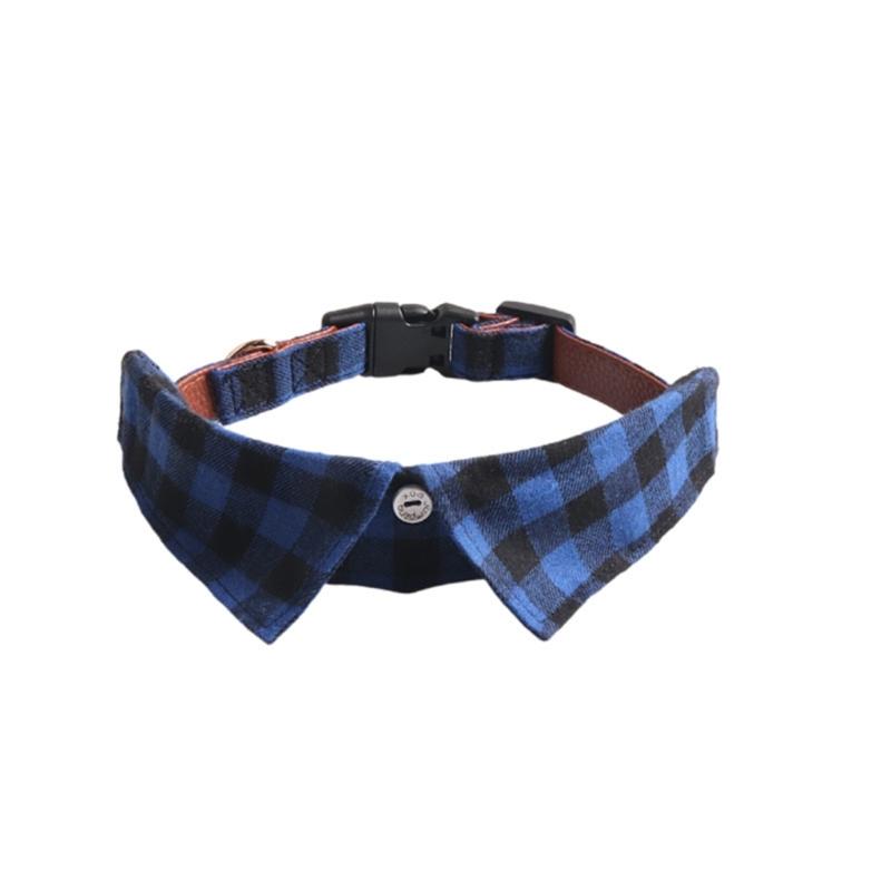 Puppy Wedding Collar Checked for Small Medium Girl Dogs Cat Dog Plaids Collar Necklace Wedding Costumes