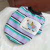 Spring Summer Pet Dog T-Shirt Striped Cartoon Elephant Design Teddy Bichon Cat Puppy Underwear Comfortable Breathable Dog Clothe