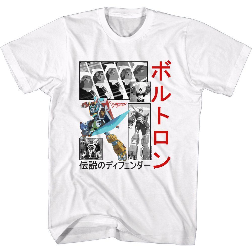 Voltron Squares Japanese Short Sleeve Adult T-shirt XXL