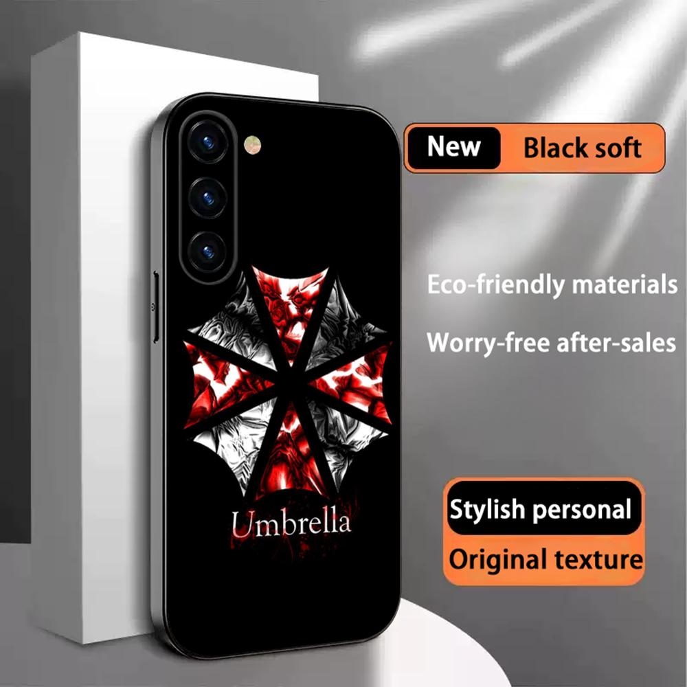 Classic Evil Umbrella cool pattern design Phone Case For Samsung Galaxy S26 S25 S24 S23 S22 S21 Plus Ultra Note20 Soft Black