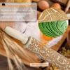 Christmas Rolling Pins Rock Snowflake Elk Wooden Rolling Embossing Baking Cookies Biscuit Fondant Cake Patterned Roller 35*5cm