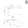 Foldable Storage Bench Dark Grey Linen