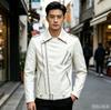 Leather jacket men's spring and autumn explosion leather jacket fashion trend locomotive slim PU leather lapel jacket men's clothing