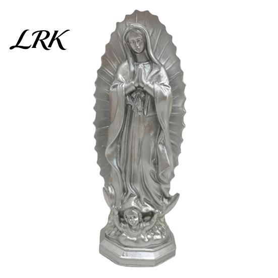 Mixed Style Interior Decor Our Lady of Guadalupe Religious Statue, Virgin Mary Figurine, Resin Sculpture, Vintage Texture Sculpture Inspirational Art